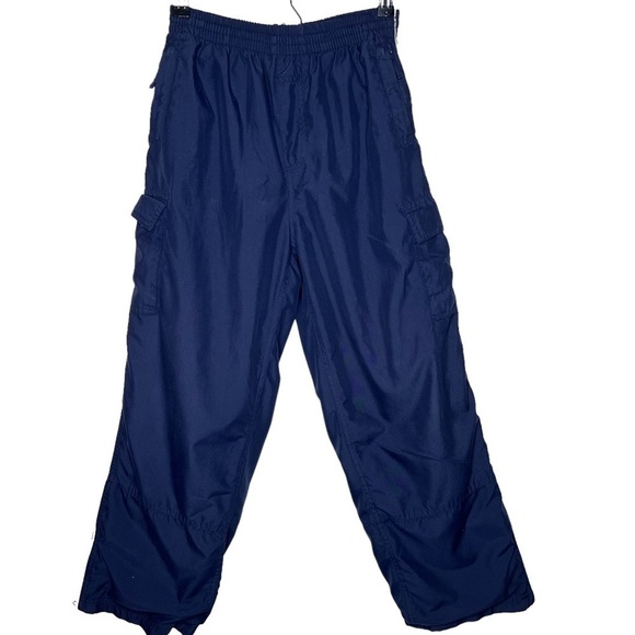 Quiksilver Boys Insulated Cargo Pants Large Blue Zip Ankle Pull On Stretch Waist - Picture 1 of 14